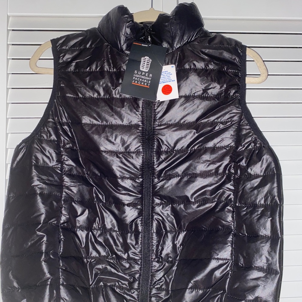 Black Vest- Lighweight Packable Jacket